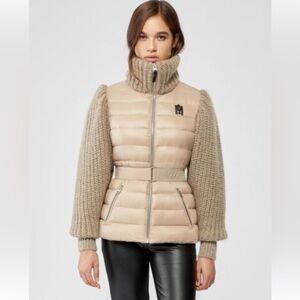 MACKAGE Montreal down filled Sweater Jacket. Size small. Beige/taupe.